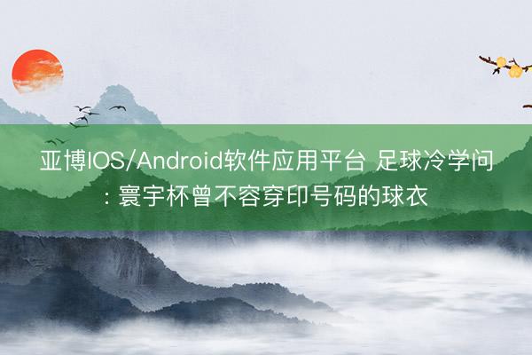 亚博IOS/Android软件应用平台 足球冷学问: 寰宇杯曾不容穿印号码的球衣